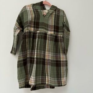 Hooded flannel dress